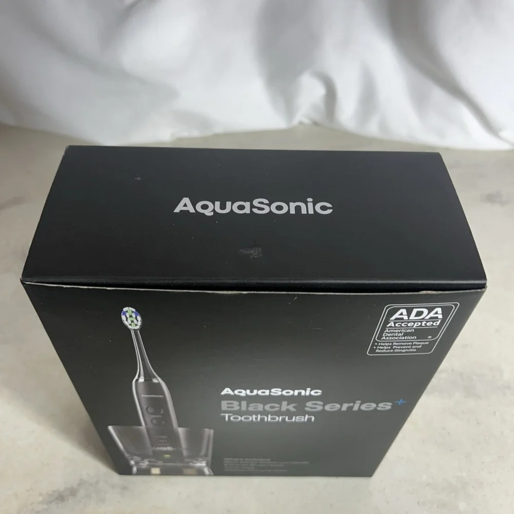 Aquasonic Geniune Black Series Electric Toothbrush - Ultra With Cup
